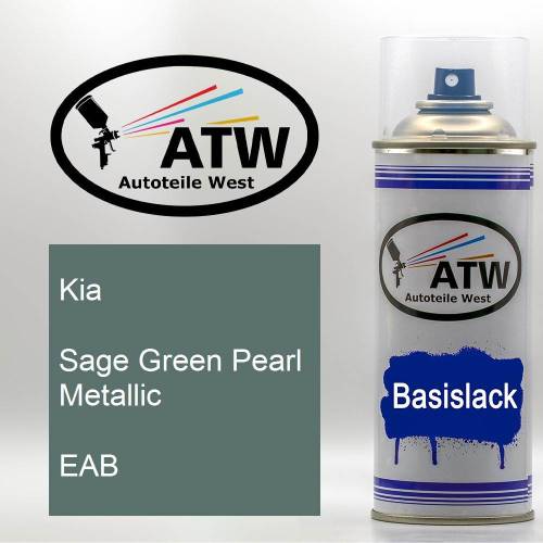 Kia, Sage Green Pearl Metallic, EAB: 400ml Sprühdose, von ATW Autoteile West.
